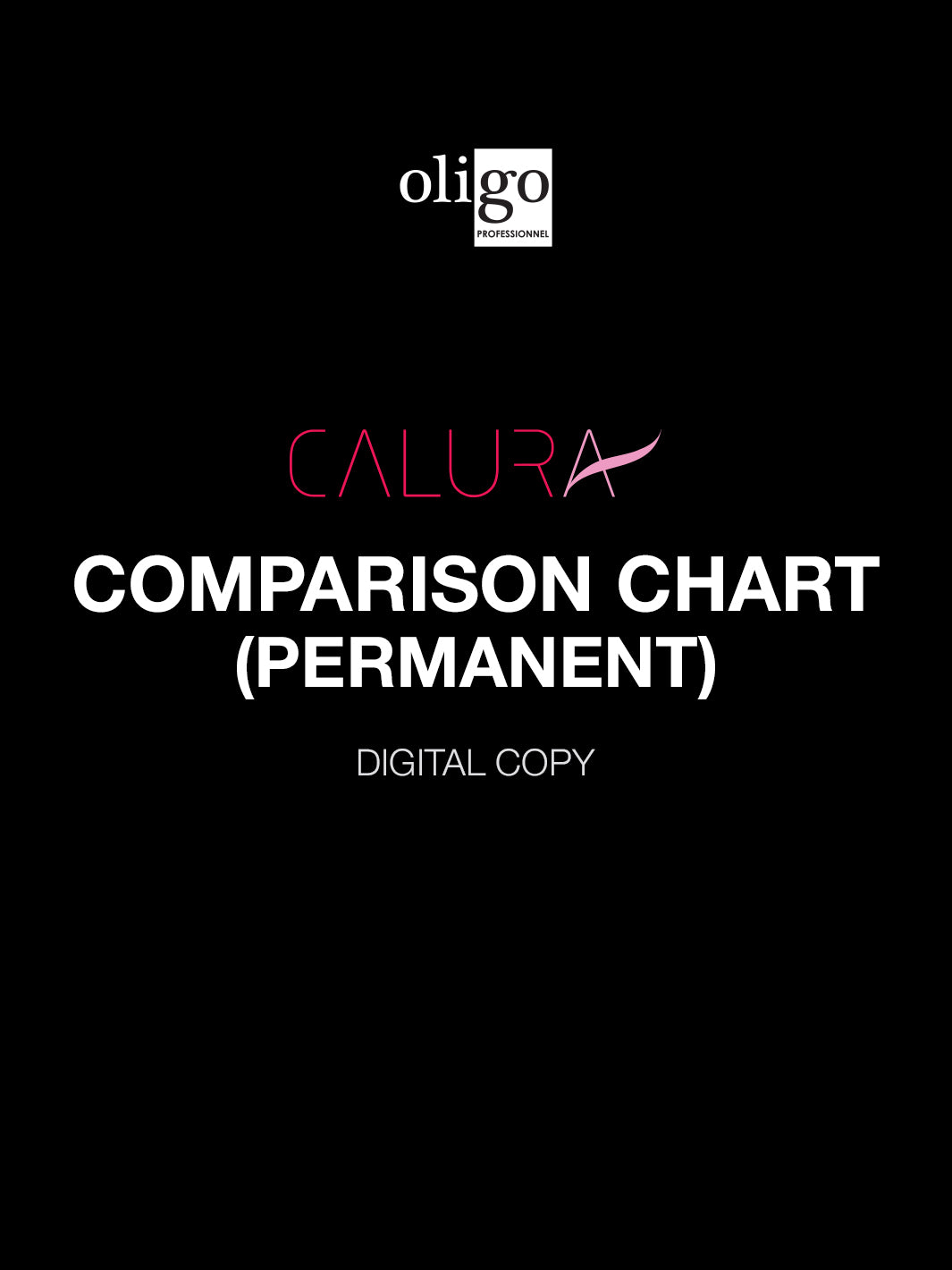 OLIGO COMPARISON CHARTS Calura Permanent (digital copy) Oobalie Pro